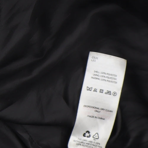 Fig & Basil Women's Black Size 12 Long Puffer Coat