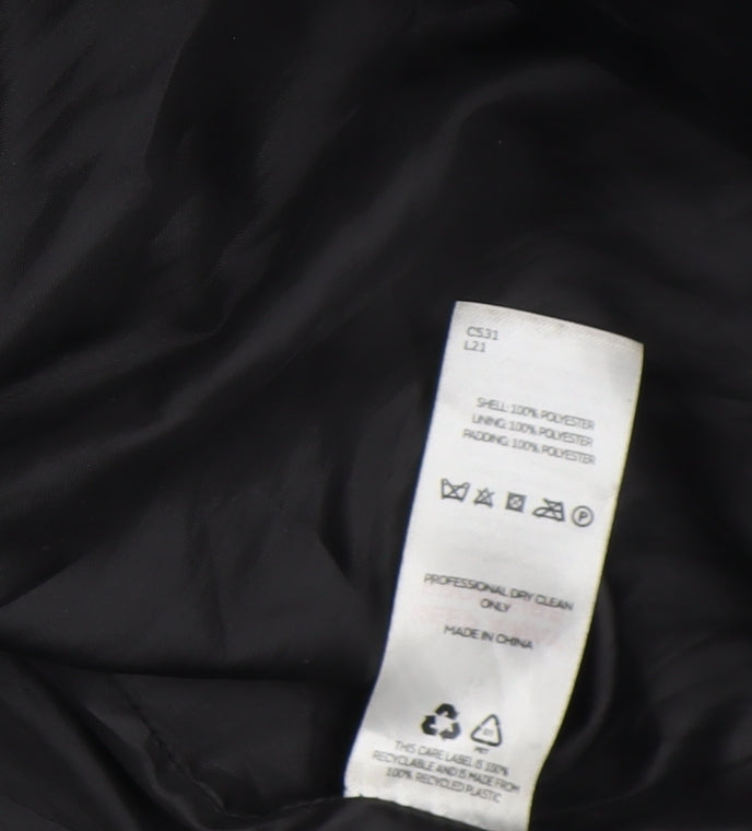 Fig & Basil Women's Black Size 12 Long Puffer Coat