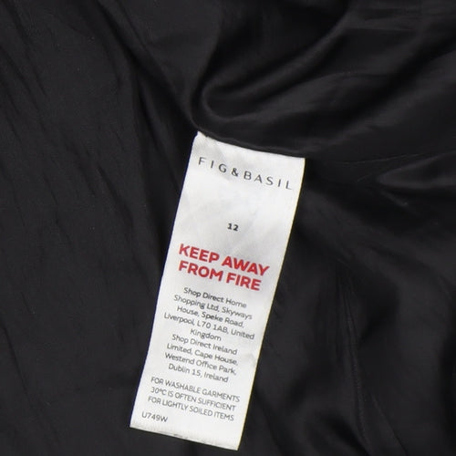 Fig & Basil Women's Black Size 12 Long Puffer Coat