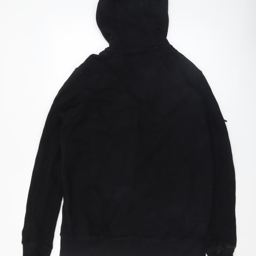 Nununu Men's Black Full Zip Hoodie with Red Lining Size M