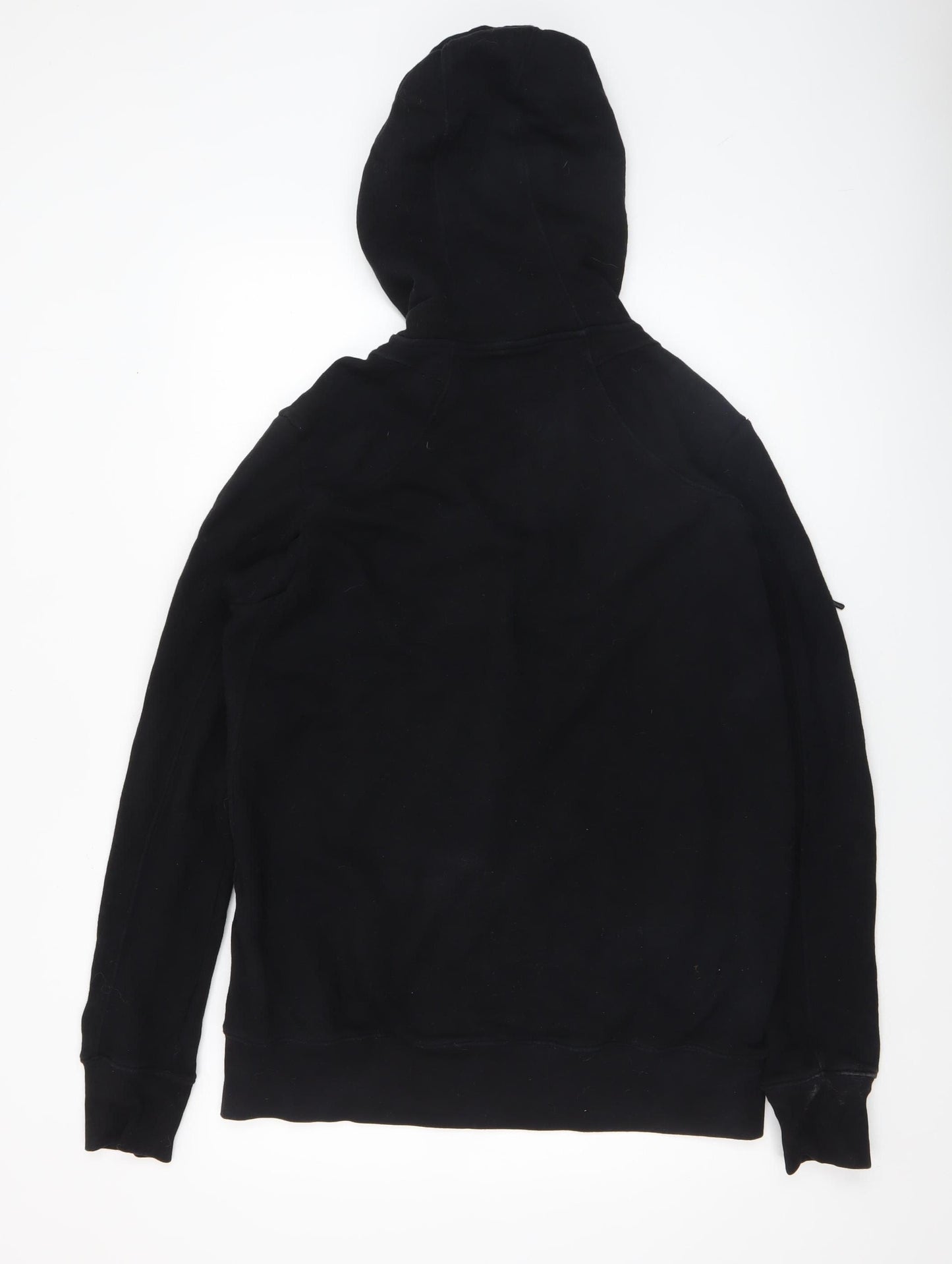Nununu Men's Black Full Zip Hoodie with Red Lining Size M
