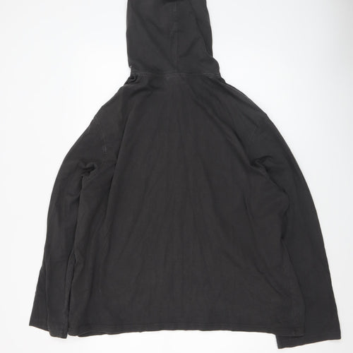Weekday Women Black Cotton Pullover Hoodie Size L Relaxed Fit