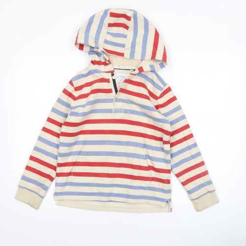 FatFace Girls Multicoloured Striped Cotton Pullover Hoodie 9-10 Years