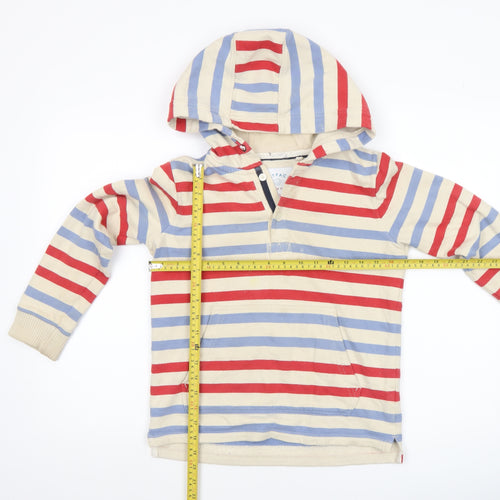 FatFace Girls Multicoloured Striped Cotton Pullover Hoodie 9-10 Years