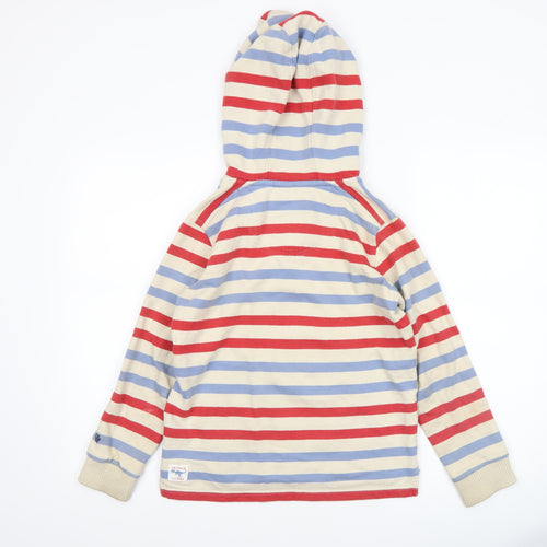 FatFace Girls Multicoloured Striped Cotton Pullover Hoodie 9-10 Years