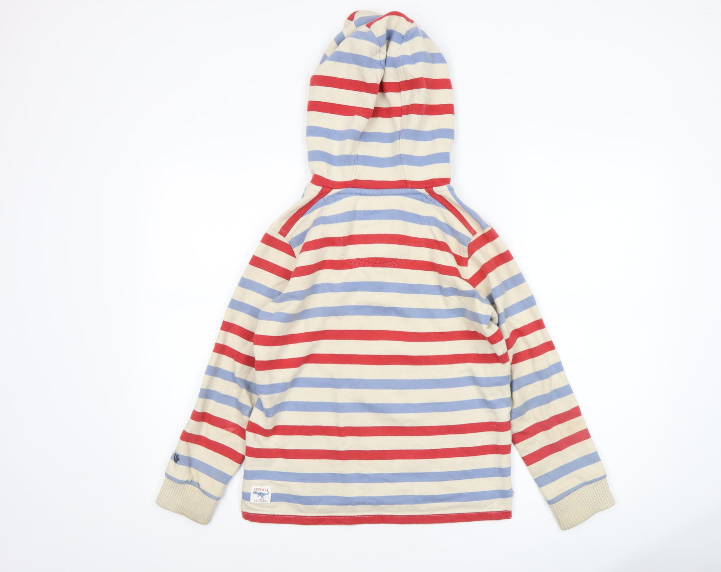 FatFace Girls Multicoloured Striped Cotton Pullover Hoodie 9-10 Years