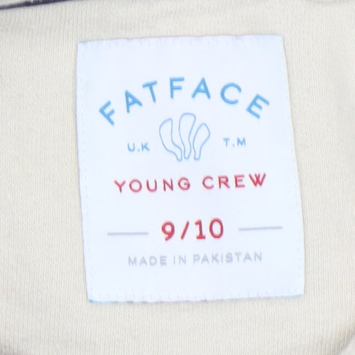 FatFace Girls Multicoloured Striped Cotton Pullover Hoodie 9-10 Years