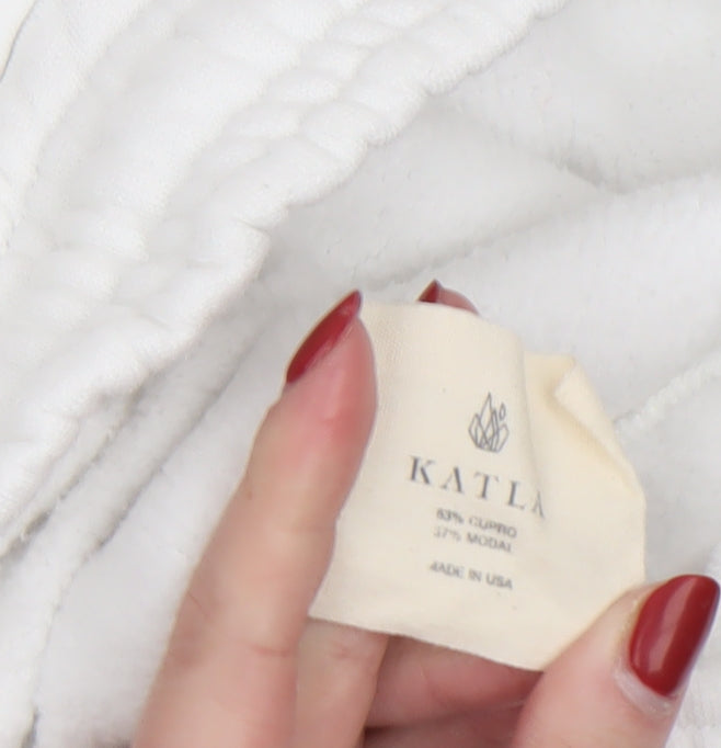 Katla Womens White Relaxed Fit Cupro Modal Sweatpants Size S