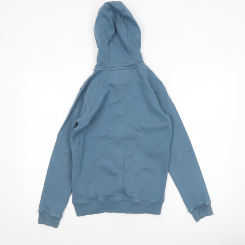 Lyle & Scott Junior Boys Blue Full Zip Hoodie 10-11 Years Cotton Logo