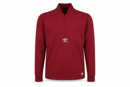Umbro Men’s Red Long Sleeve 1/4 Zip Training Top Size M