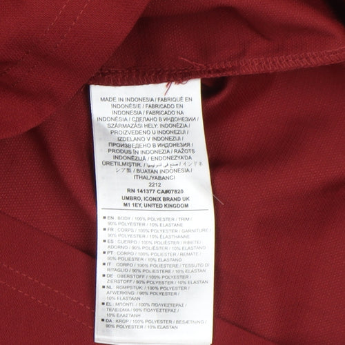 Umbro Men’s Red Long Sleeve 1/4 Zip Training Top Size M
