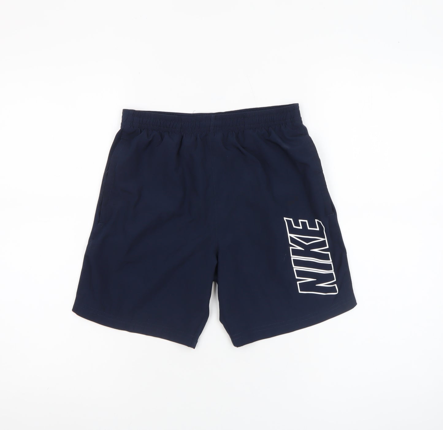 Nike Boys Navy Blue Dri-FIT Athletic Shorts Size M - Quick Dry Activewear