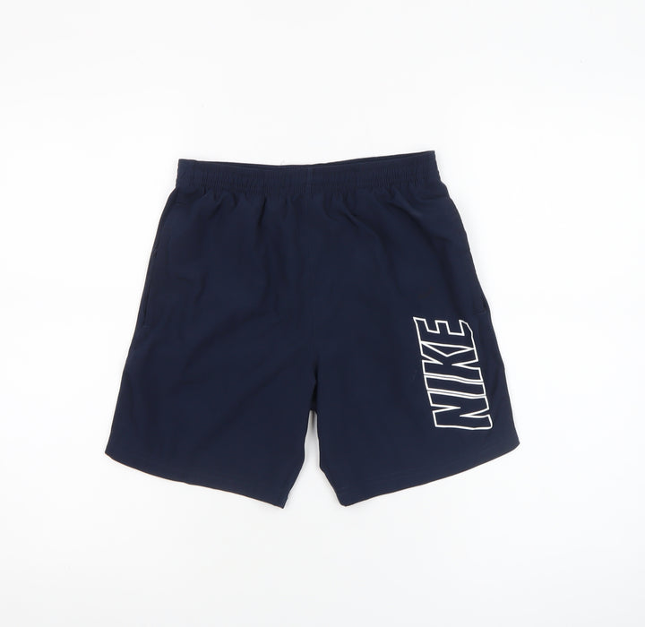 Nike Boys Navy Blue Dri-FIT Athletic Shorts Size M - Quick Dry Activewear