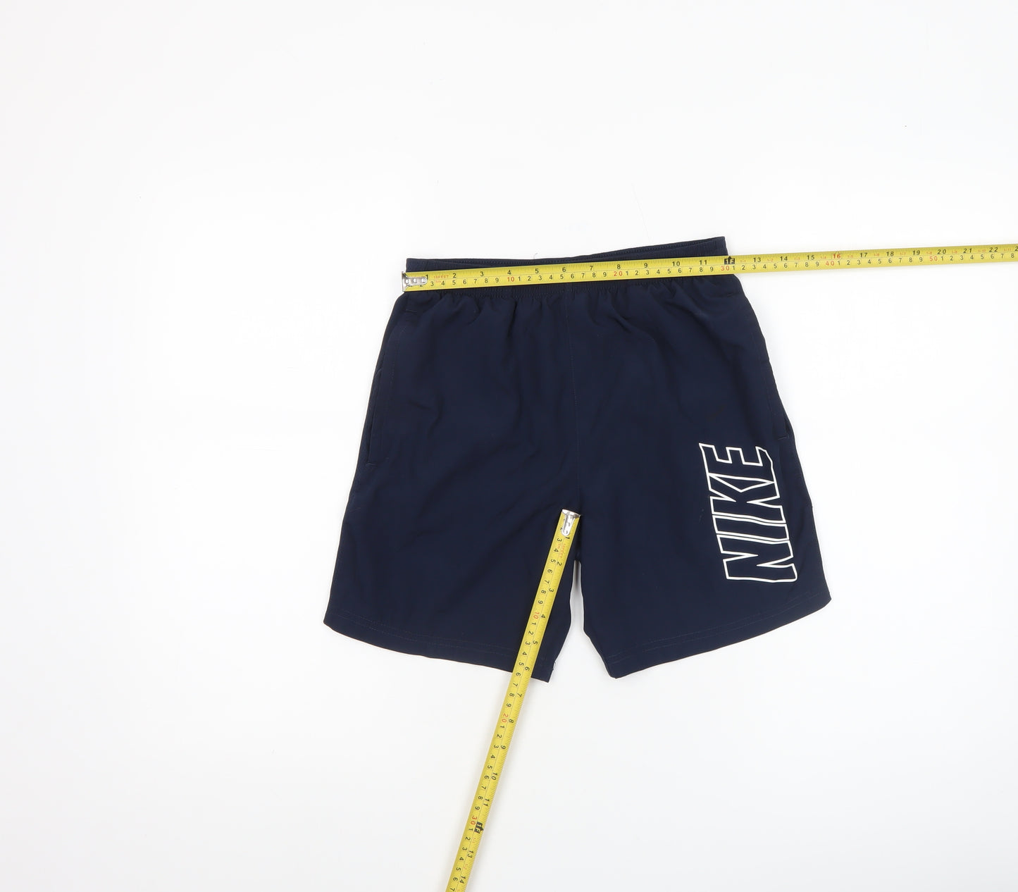 Nike Boys Navy Blue Dri-FIT Athletic Shorts Size M - Quick Dry Activewear