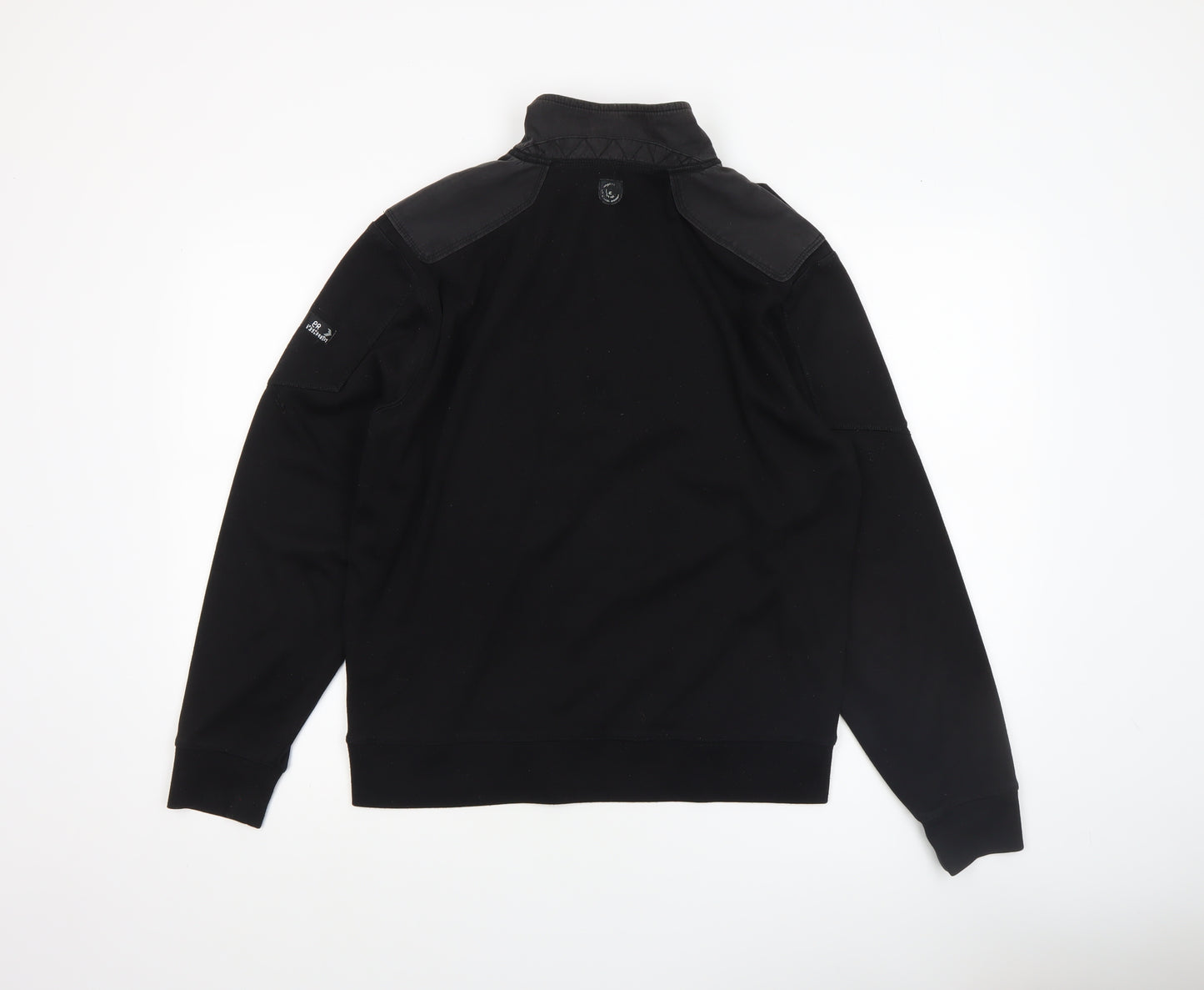 Duck and Cover Men's Black Medium 1/2 Zip Sweatshirt High Neck