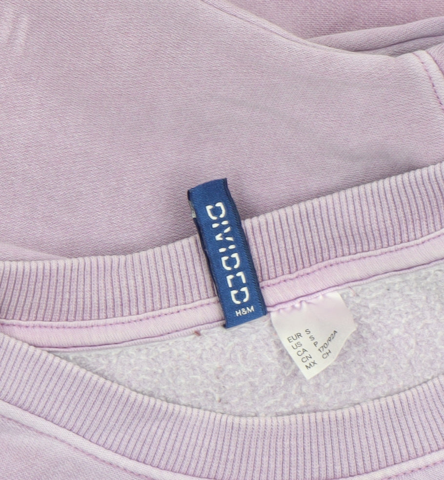 H&M Divided Men's Purple LA Graphic Pullover Sweatshirt Size S