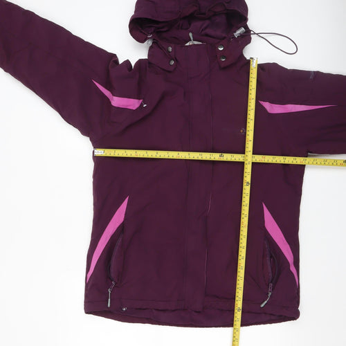 Regatta Women's Purple Waterproof Hooded Outdoor Jacket Size 14