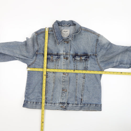 Denim Co. Womens Blue Denim Basic Jacket Size 16