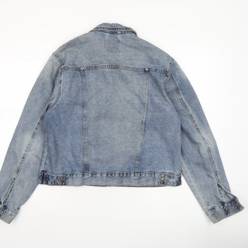 Denim Co. Womens Blue Denim Basic Jacket Size 16