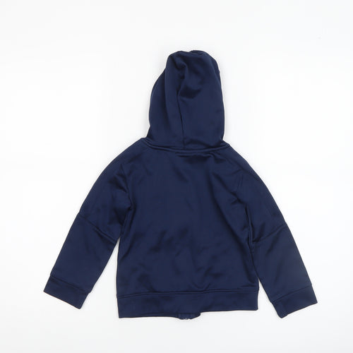 Under Armour Boys Blue Full Zip Hoodie 2-3 Years Hooded Sports Top
