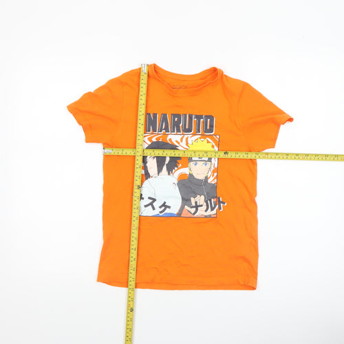 Naruto Shippuden Boys Orange 9-10 Years Graphic Cotton T-Shirt