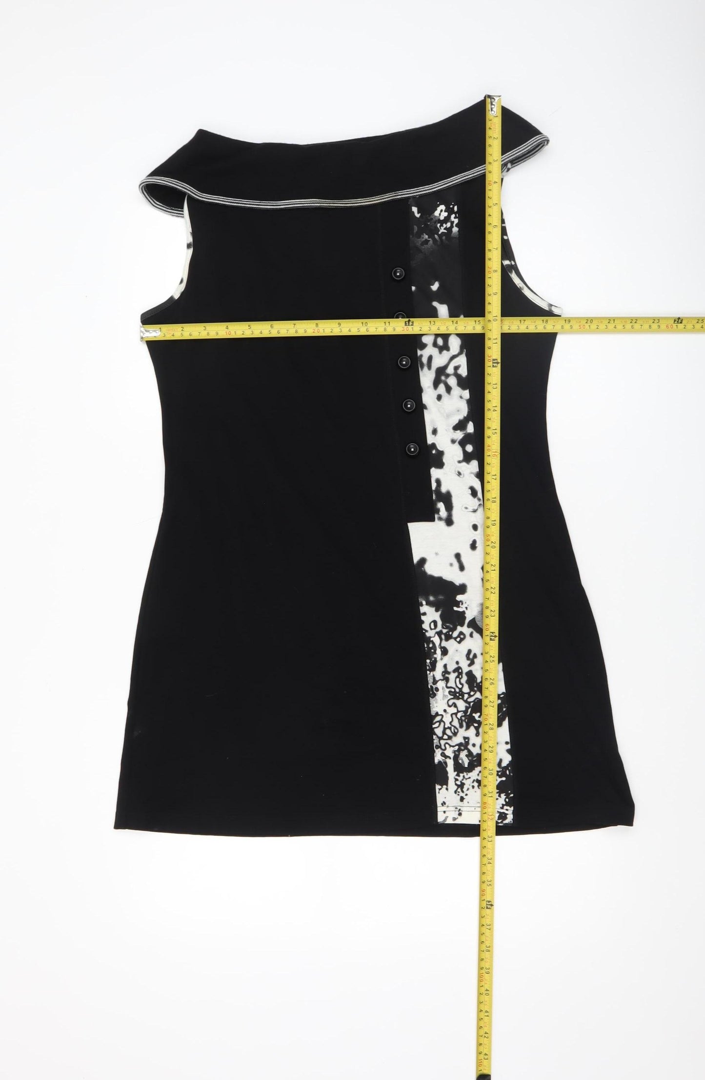 Aria Women Black Knee Length Shift Dress Size 12 Sleeveless Stretch