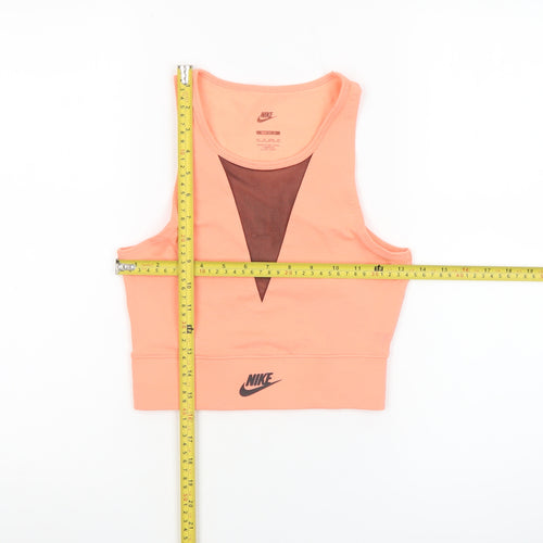 Nike Womens Peach Sports Bra XS Mesh Back Medium Support