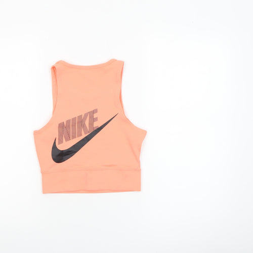 Nike Womens Peach Sports Bra XS Mesh Back Medium Support