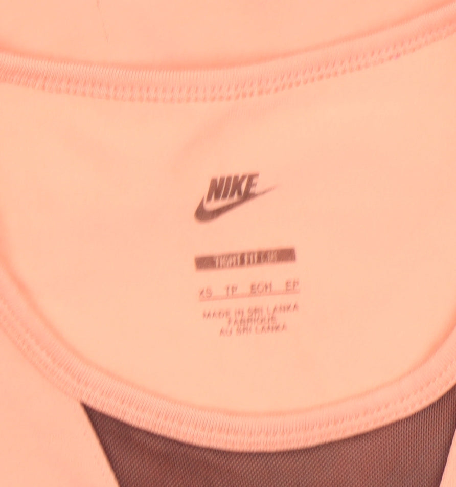 Nike Womens Peach Sports Bra XS Mesh Back Medium Support