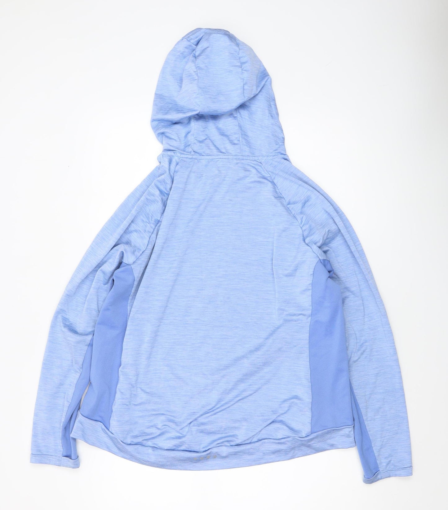 Dunnes Stores Women Blue Hooded Pullover Sweatshirt Size L Polyester Blend