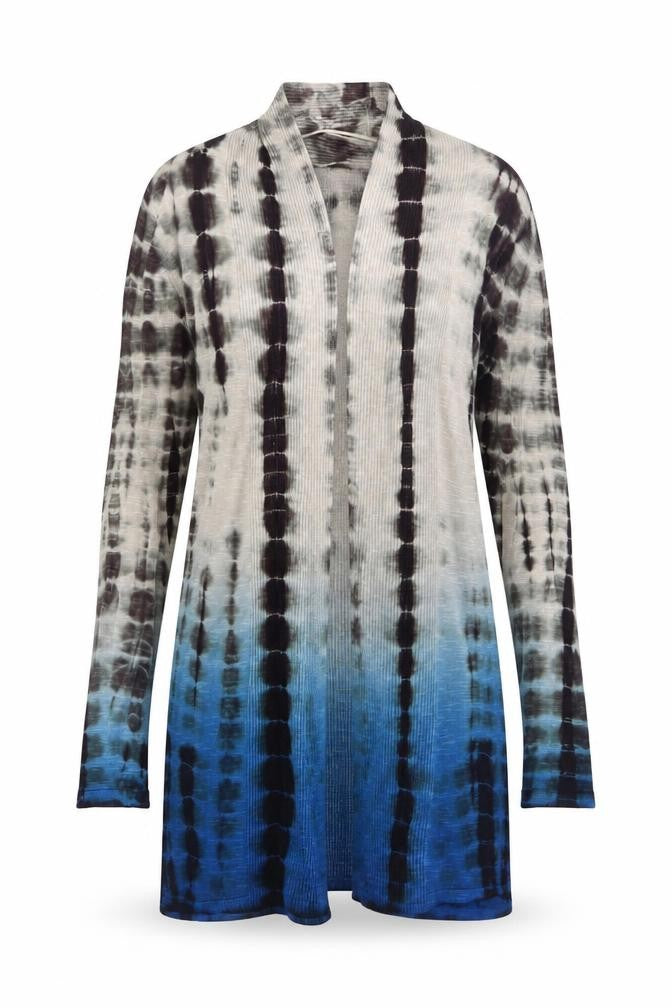 Front view of INC International Concepts Women's Multicoloured Tie-Dye Cardigan, size S