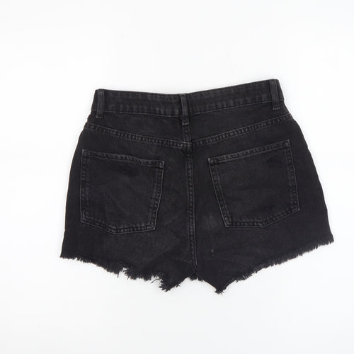 Primark Women's Black Cut-Off Denim Shorts Size 6 High Rise