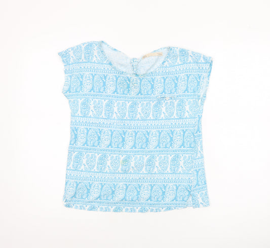 Sfera Women Blue Paisley Sleeveless Tunic Blouse Size 12