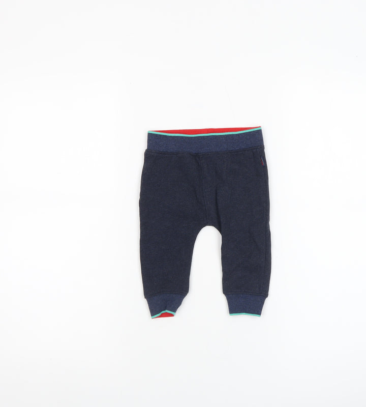 Ted Baker Baby Blue Jogger Trousers 6-9 Months Elastic Waist Cotton Blend