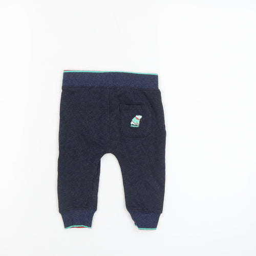 Ted Baker Baby Blue Jogger Trousers 6-9 Months Elastic Waist Cotton Blend