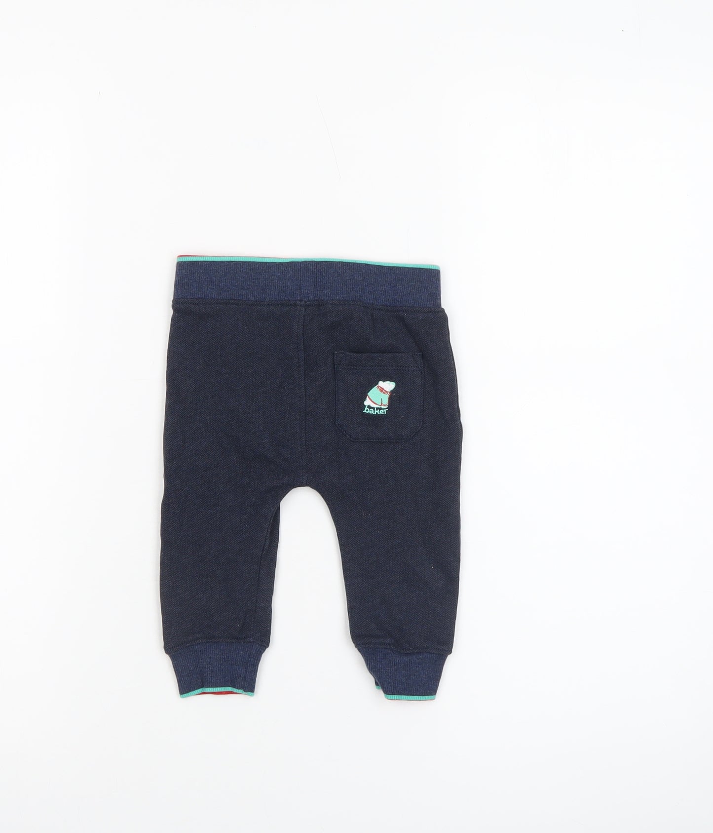 Ted Baker Baby Blue Jogger Trousers 6-9 Months Elastic Waist Cotton Blend