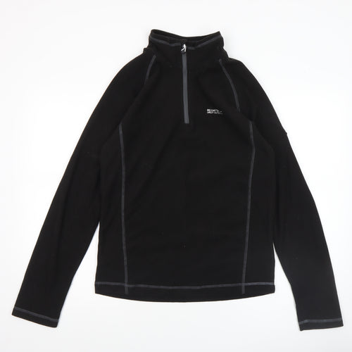 Regatta Men's Black 1/4 Zip Fleece Pullover Sweatshirt Size S