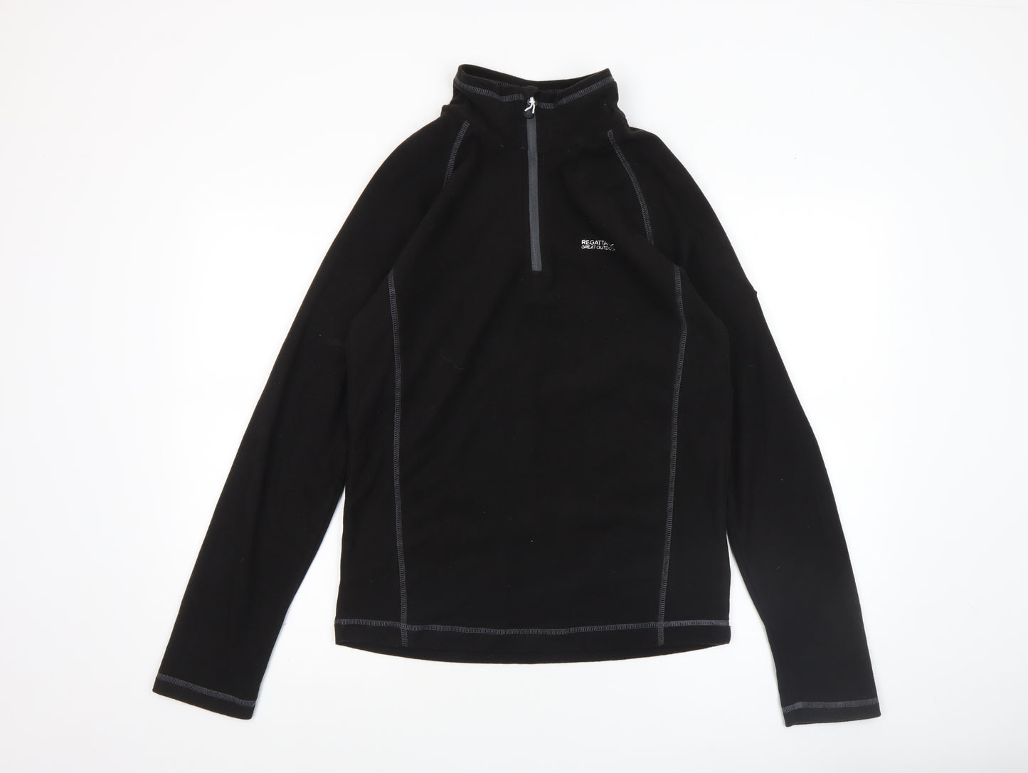 Regatta Men's Black 1/4 Zip Fleece Pullover Sweatshirt Size S