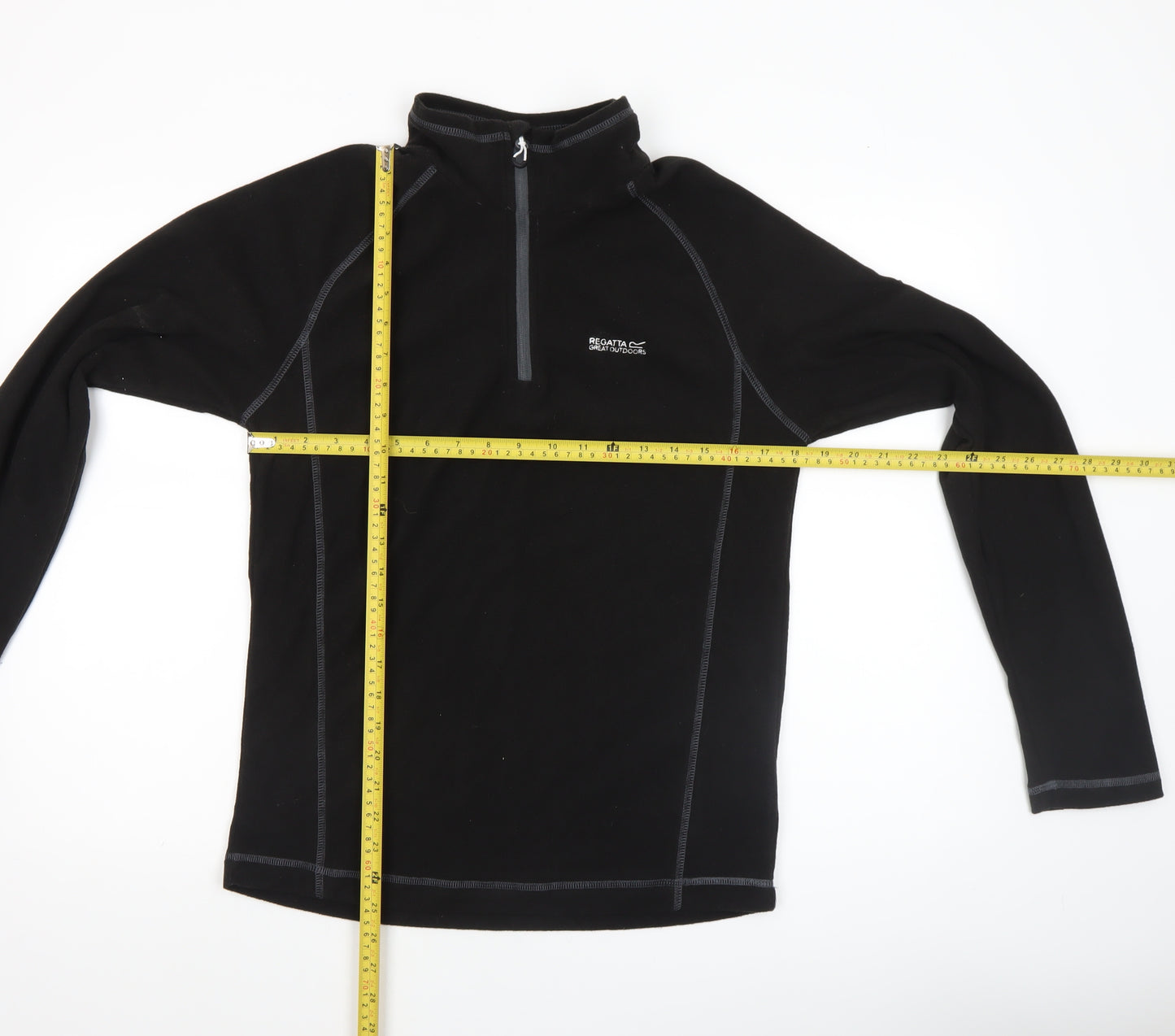 Regatta Men's Black 1/4 Zip Fleece Pullover Sweatshirt Size S