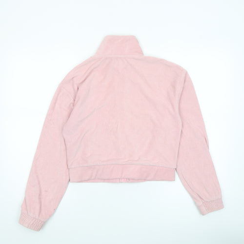 Juicy Couture Girls Pink Velour Track Jacket 12-13 Years Full Zip Logo