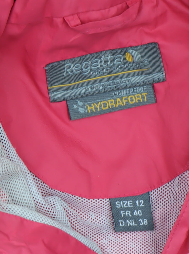Regatta Women Pink Waterproof Hydrafort Rain Jacket Size 12