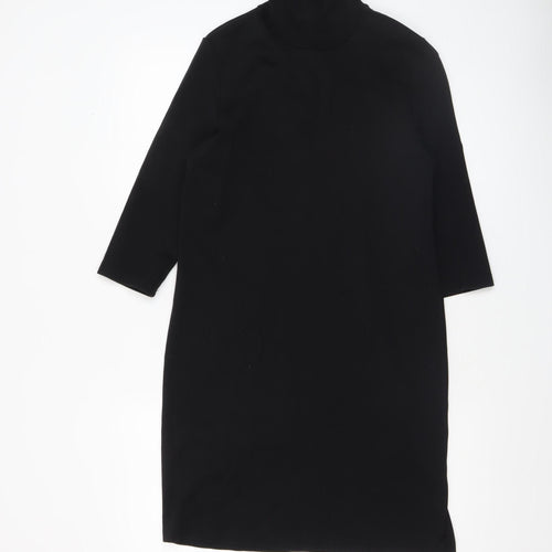 Vero Moda Women’s Black Roll Neck Jersey Shift Dress Size M