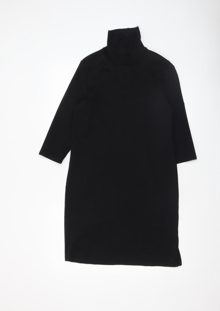 Vero Moda Women’s Black Roll Neck Jersey Shift Dress Size M