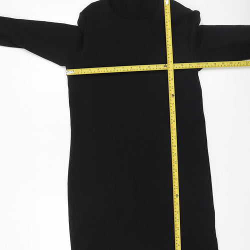 Vero Moda Women’s Black Roll Neck Jersey Shift Dress Size M