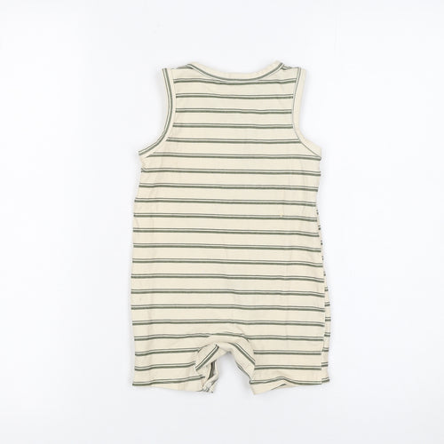 Cozy Cub Beige Striped Romper Unisex Baby 18-24 Months Sleeveless Jersey