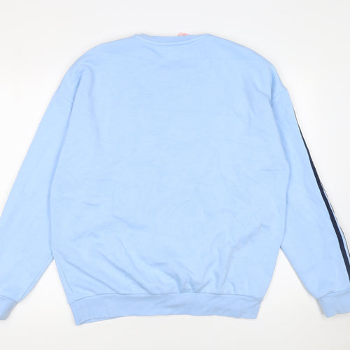 Adidas Boys Blue Crew Neck Pullover Sweatshirt 14-15 Years Logo Jersey