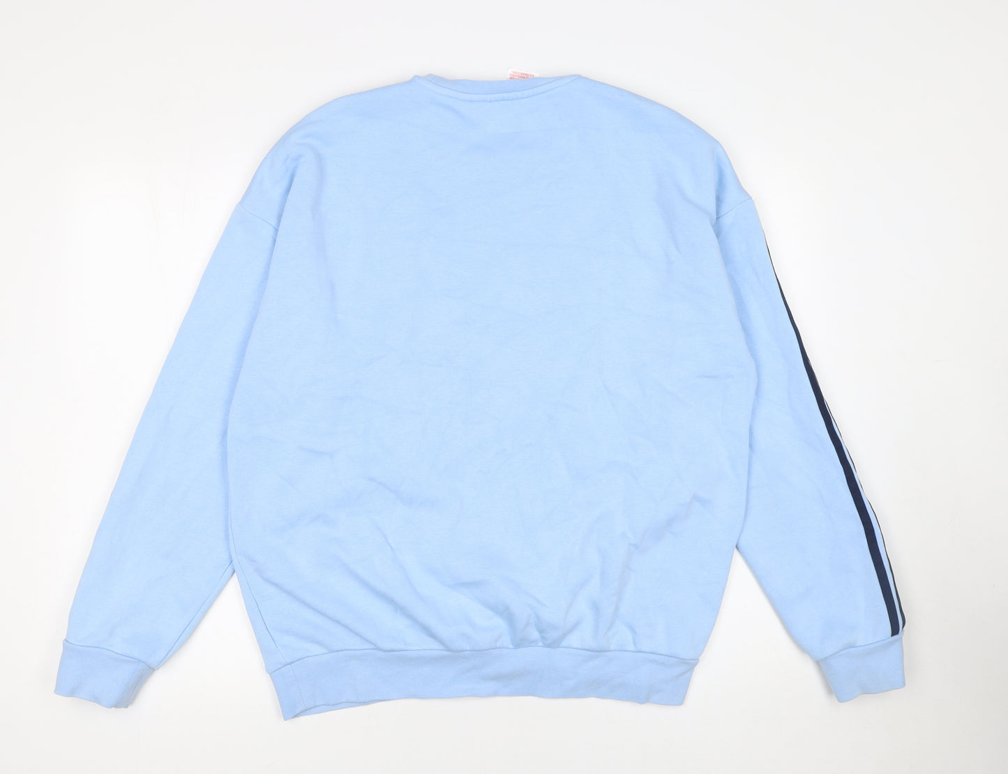 Adidas Boys Blue Crew Neck Pullover Sweatshirt 14-15 Years Logo Jersey