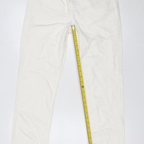 Primark Women’s White Straight Denim Jeans Size 8 Cotton