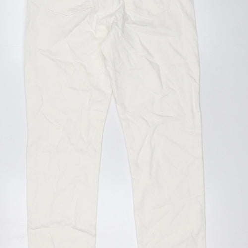Primark Women’s White Straight Denim Jeans Size 8 Cotton
