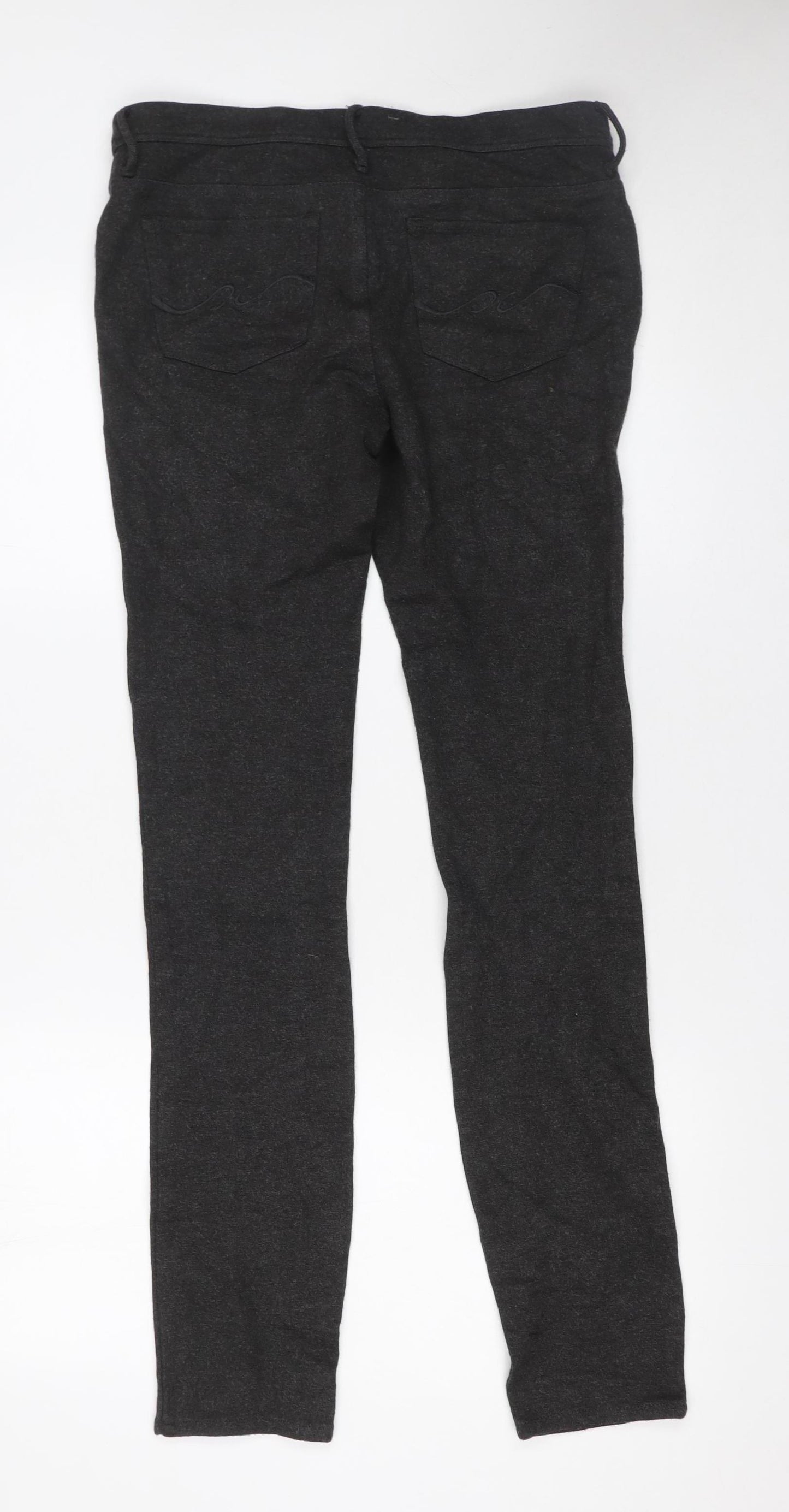 Tommy Hilfiger Women's Charcoal Skinny Trousers M Viscose Blend